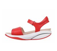 MBT MALIA 2 Women's Dress Sandals in Sheepskin. Lightweight and Comfortable Spring/Summer Footwear. Physiological Footwear. Modern Style Sandals with Adherent Closure. Colour: Red