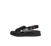 ONLY SHOES Women's ONLMINNIE-2 PU Slingback Sandal Flat, Black, 4 UK