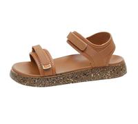 Womens Sandals Open Toe Flat Classic Adjustable Double Strap With Cushioned Footbed For Summer Women Back Wedge Ladies Walking Sandal Uk Ladies' Comfort Comfy Wedges Wide Brown 4.5