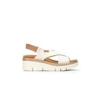 Pikolinos GOMERA Women's Leather Wedge Sandals, Nata, 6 UK