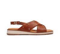 Pikolinos ROQUETAS Women's Flat Leather Sandals, Brandy, 7 UK