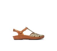 Pikolinos Vallaria T Bar Sage Tan Womens Closed Toe Sandals 6550841C1-348 in a Plain Leather in Size 37