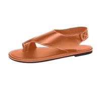Womens Sandals Size 7 Women's Casual Flat Sandals Pure Color Casual Flat Suitable For Various Occasions Womens Size 7 (Brown, 5)