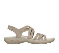 Skechers Reggae Slim - Summer Getaway Polyester Women's Taupe Sandals - UK 5