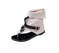 Women's Sandals & Slides Round Toe Open Toe Back Zipper Flat Sandals Outdoor Boots Thong Slides Slip On Shoes Summer Holiday Beach Vacation Comfortable Lightweight Breathable Shoes Ladies 3.5-7.5