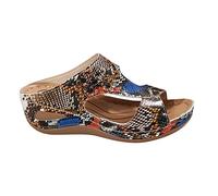 Women's Sandals & Slides Wide Fit, Orthopedic Sandals Women UK Clearance Vintage Wedge Sandals Anti-Slip Open Toe Slippers Comfy Mules Holiday Beach Shoes Fashion Ladies Summer Shoes