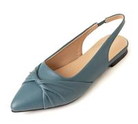 Women's Sandals Slingback Lace Toe Flat Low Heels Slip On Shoes Ankle Strap Comfort Non-Slip Slippers Elegant Woman Party Sandals Comfortable Lightweight Summer Shoes, navy, 18.5 UK