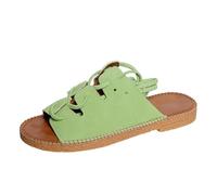 Women's Sandals Summer Elegant Open Toe Flat Sandals Bohemia Sandals Leisure Beach Shoes Orthopaedic Summer Shoes Festive Women's Shoes Leisure Women's Sandals, Green, 2/2.5 UK