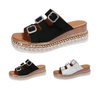 Women's Sandals Summer Swimming Pool Sandals Women Summer Chic And Comfortable Wedge Sandals Platform 2026 Chic And Elegant Nude Feet Large Size Fish Mouth Sandals Holiday 36-43, White., 6 UK