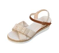 Women's Sandals Wedges Orthopedic Shoes Platform Autumn, Z Beige, 6 UK