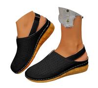 Women's Sandals With Closed Toe And Buckle Closure For Beach Casual Wear In Plus Sizes Glitter Shoes Women's Heel, black, 5 UK