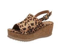 Women's Sandals with Wedge Heel Open, Espadrilles Adjustable Slingback Wedge Sandals Wide H Platform Sandals, Elegant Lightweight Beach Sandals Comfortable Soft Summer Shoes for Everyday Use, brown