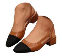 Womens Sandals Women's Backless Elegant Square Toe Ballet Shoes Low Heeled Dress Shoes Suitable For Business Casual Settings Commutes Weddings And Parties Water Women (Coffee, 7)