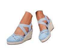 Women's Sandals Women's Comfortable Sandals, Women's Summer Closed Toe for Holidays, Elegant Style, Casual, Comfortable, Lightweight, Modern, Classic, Versatile, Slip On with Platform, Flexible, blue