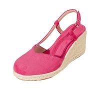 Women's Sandals Women's Comfortable Sandals, Women's Summer Espadrilles Closed Toe Platform High Ankle Strap Adjustable Jute Sole Casual Style Minimalist Elegant Breathable Classics, red, 5 UK