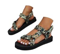 Women's Sandals Women's Comfortable Sandals, Women's Summer Thick Sole Adjustable Ankle Strap Non-Slip Breathable Flexible Resistant Stable Platform for City Walks, C, 6 UK