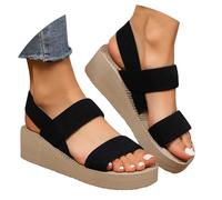 Women's Sandals Women's Comfortable Sandals, Women's Summer Wedge Comfortable Thick Sole Breathable Lightweight Cushioning for Beach Holiday Elegant Style Minimalist Trend Versatile, white, 4 UK
