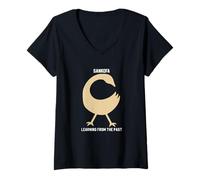 Womens SANKOFA Learning from The Past V-Neck T-Shirt