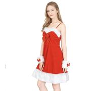 Women's Santa Cosplay Costume Full Set For Christmas Party,Santa Dress Up Lingerie Fancy Xmas Outfit Evening New Year's Eve Ladies Costumes Hats Long Claus Hat (a#Red,One Size)