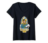 Womens Santa Maradona Argentina V-Neck T-Shirt