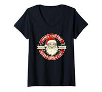 Womens Santa Sighting Investigation Unit Funny Christmas V-Neck T-Shirt