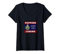 Women's Sappers Legend. Everywhere Where Right and Glory Lead V-Neck T-Shirt