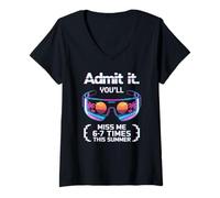 Women's Sarcastic Colleagues Goodbye Admit It You Will Be Sad Now V-Neck T-Shirt