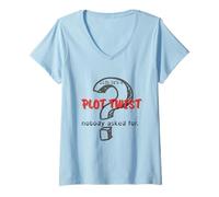 Womens Sarcastic Existential Life Quote - Nobody Asked Funny Gift V-Neck T-Shirt