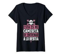 Womens Sarcastic Gym Funny Spanish Inspirational Slang Gym Exercise V-Neck T-Shirt