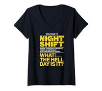 Women's Sarcastic Night Shift Nurse Medical Worker Everyday Humor V-Neck T-Shirt
