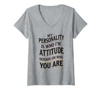 Womens Sarcastic Personality Traits Humor Introvert Hippie V-Neck T-Shirt