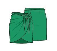 Women's sarong Billabong Cover Up Short Vert XL