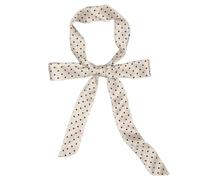 Women's Satin Belt 5 cm x 195 cm Band Imitation Silk Long Scarf Dress Waistband Hat Accessories, Cream Midi Polka Dots Jz-p02, 5cm*195cm