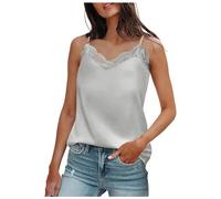 Women's Satin Camisole Lace Silk Satin Tank Tops V Neck Soft Spaghetti Strap Going Out Top 2025 New