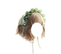 Women's Satin Headband, Fashion Hairpin, Japanese Lolita Headband, Maid Headdress, Girls Vintage Lolita Hair Accessories(Tea Green)