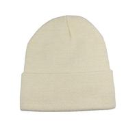 Womens Satin Lined Beanie Winter Hats Cable Knit Cuffed Beanie for Women Silk Lining Thick Chunky Warm Beanie Hat, Cuffed-beige, One Size