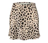 Women's Satin Mini Skirts Leopard Print Silk Hidden Elasticized Waistband Party Y2k Summer Casual Short Skirt for Women, Leopard, XL