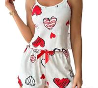 Women's Satin Pajama Set Camisole for ruffle Shorts Soft Sleepwear | Silky , 90% polyester 10% spandex, ultra-soft and breathable for all-night comfort