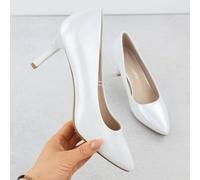 Women's satin silver pumps Sergio Leone 1336