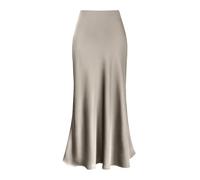 Women's Satin Skirt High Waisted Skirt Mid Length Casual Chic and Elegant Sexy Evening Cocktail Long Pleated Solid Color Slim Fit Fluid Goblet Temperament for Banquet Skirt