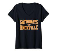 Womens Saturdays in Knoxville, Tennessee Lover and Fan Souvenir V-Neck T-Shirt