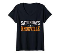 Womens Saturdays in Knoxville, Tennessee Lover and Fan Souvenir V-Neck T-Shirt