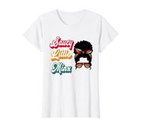 Womens Saucy Little Minx with Messy Bun, Vintage and Retro T-Shirt