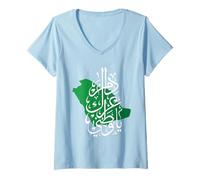 Womens Saudi Arabia National Day 92 KSA 2022 V-Neck T-Shirt