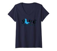 Womens Save Our Oceans Sea Lion V-Neck T-Shirt