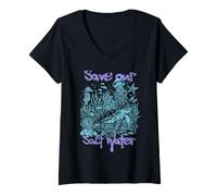 Womens Save Our Salt Water Ocean s Conservation Marine Life V-Neck T-Shirt