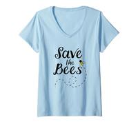 Womens Save The Bees Shirt - Save The Bees T Shirt - Bee Shirt V-Neck T-Shirt