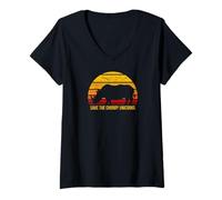 Women's Save the Chubby Unicorns V-Neck T-Shirt