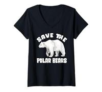 Women's Save The Polar Bears Species Conservationist V-Neck T-Shirt