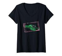 Womens Save The Sea Turtles Stamp V-Neck T-Shirt